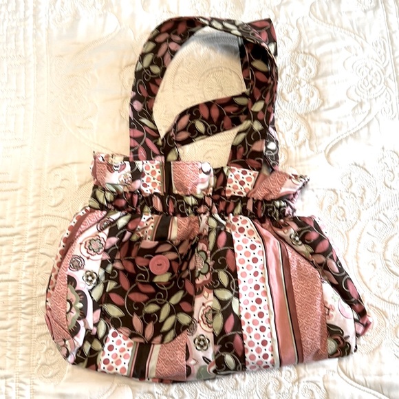 NWOT Patchwork Handbag with Tie Closure - Picture 5 of 10